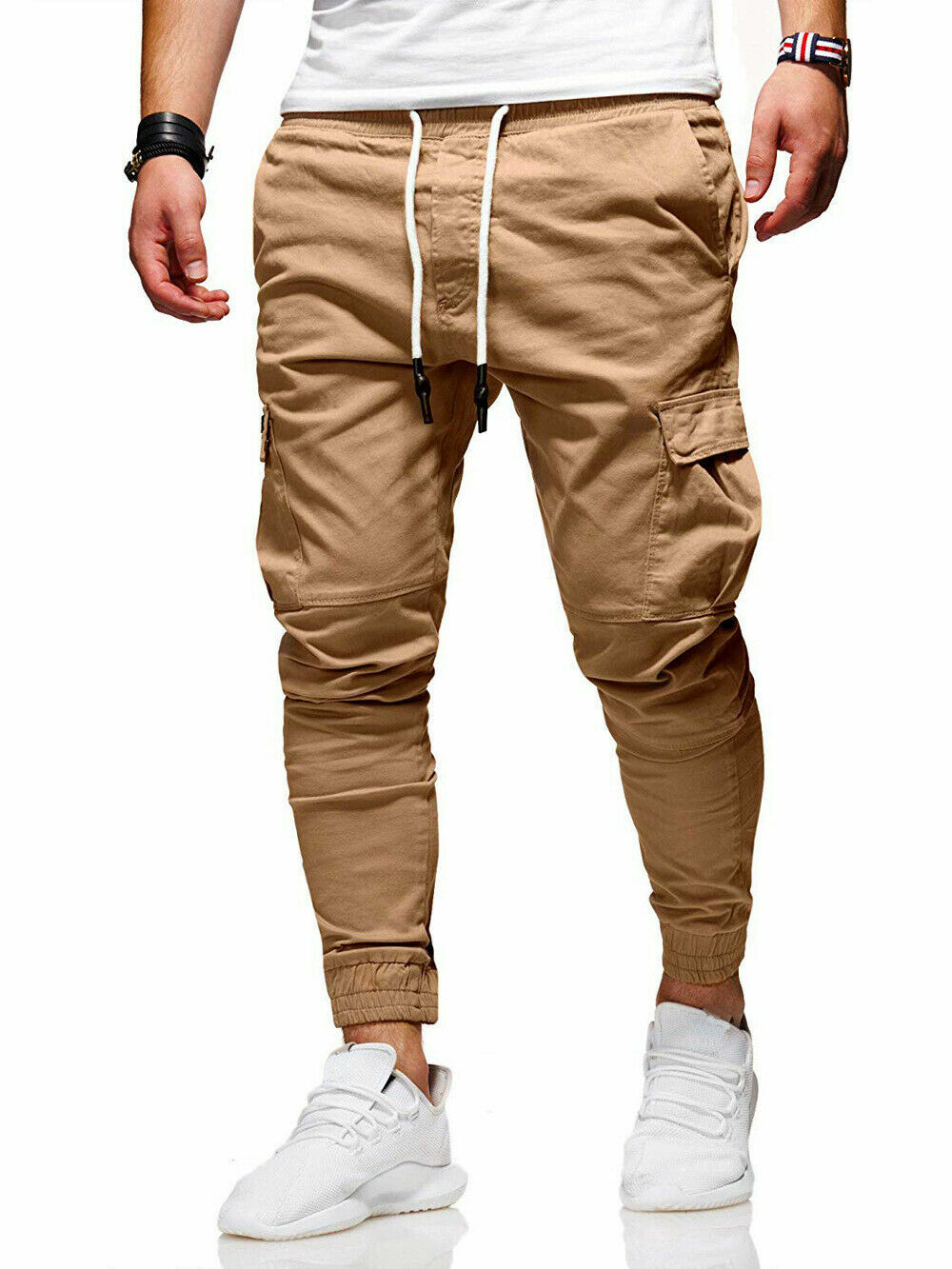 Men Casual Trousers Jogger Pants Sweatpants Cargo Combat Active Sport Trousers