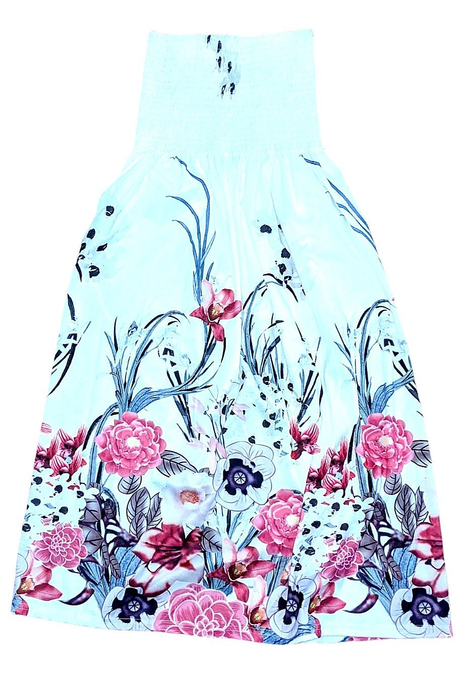 Sematomala Women’s Summer Dress Strapless Floral Bohemian Casual Beach Dress NEW