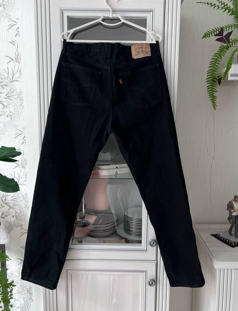 Vintage Levi’s 615 Black Jeans Men’s W36 L32 100% Cotton Made in USA Straight