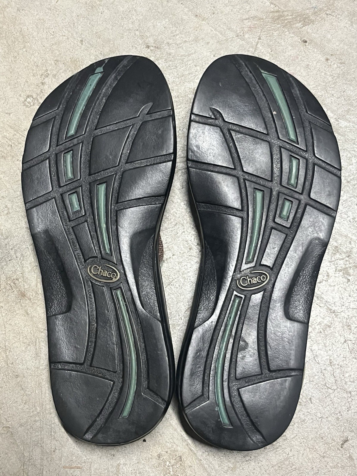 Women’s Chaco EcoTread Flip Zebra Aqua blue synthetic thong flip flops 7 / 38.5
