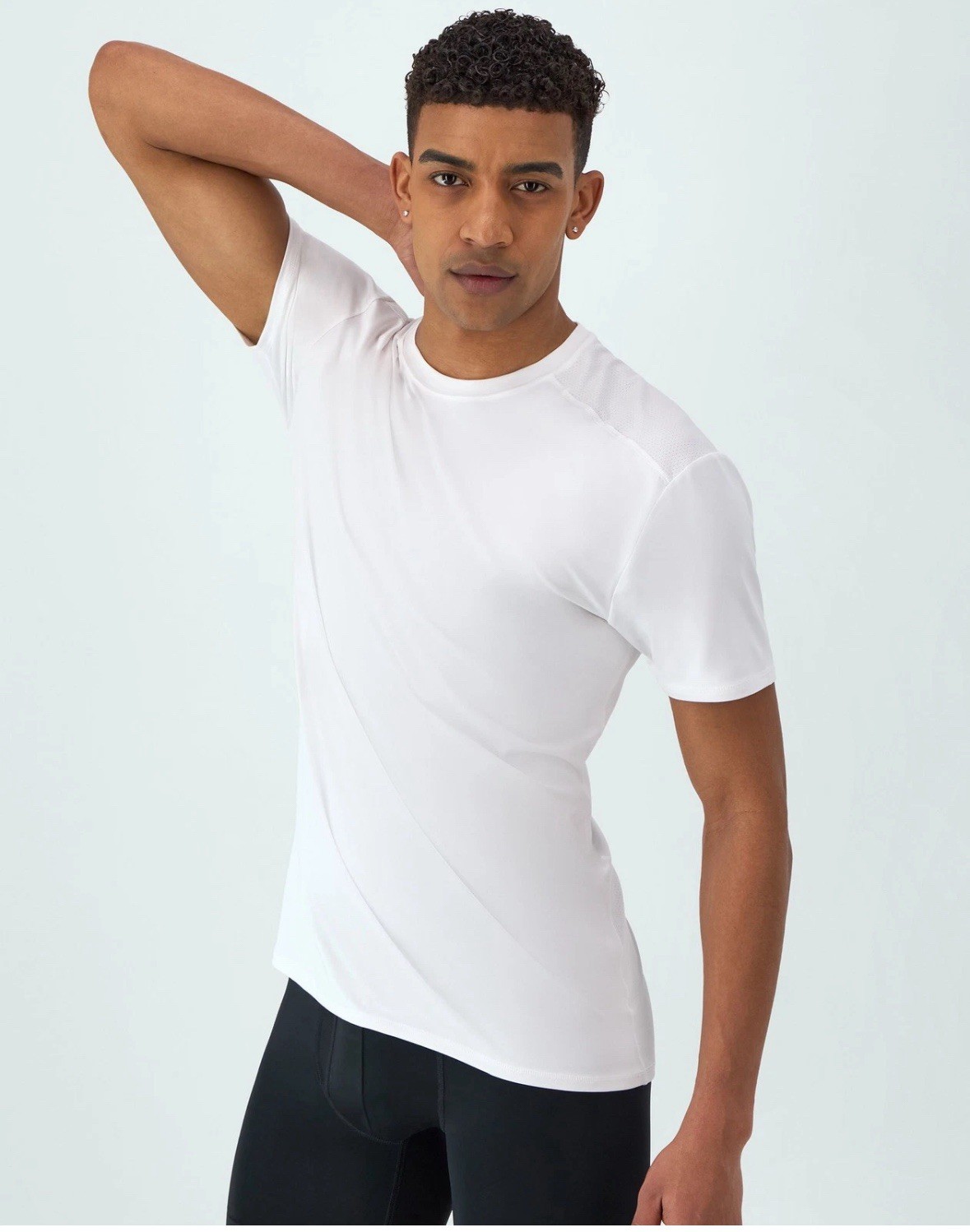 Hanes Men’s Moves Mesh 3-Pack T-Shirt, X-Temp Moisture-Wicking Tee, White