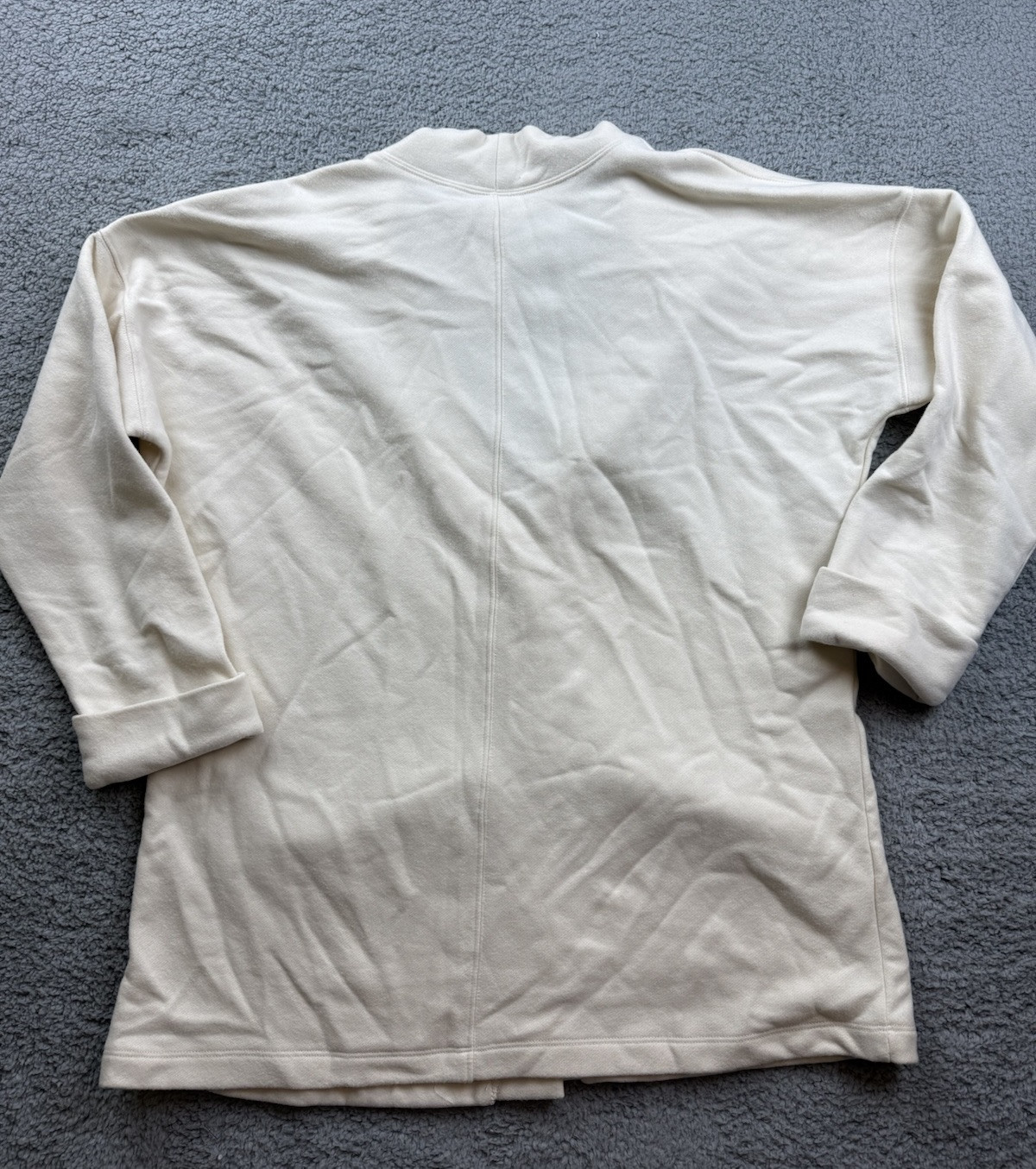 Knox Rose Women’s Size Large Long Sleeve Fleece Jacket White Sand