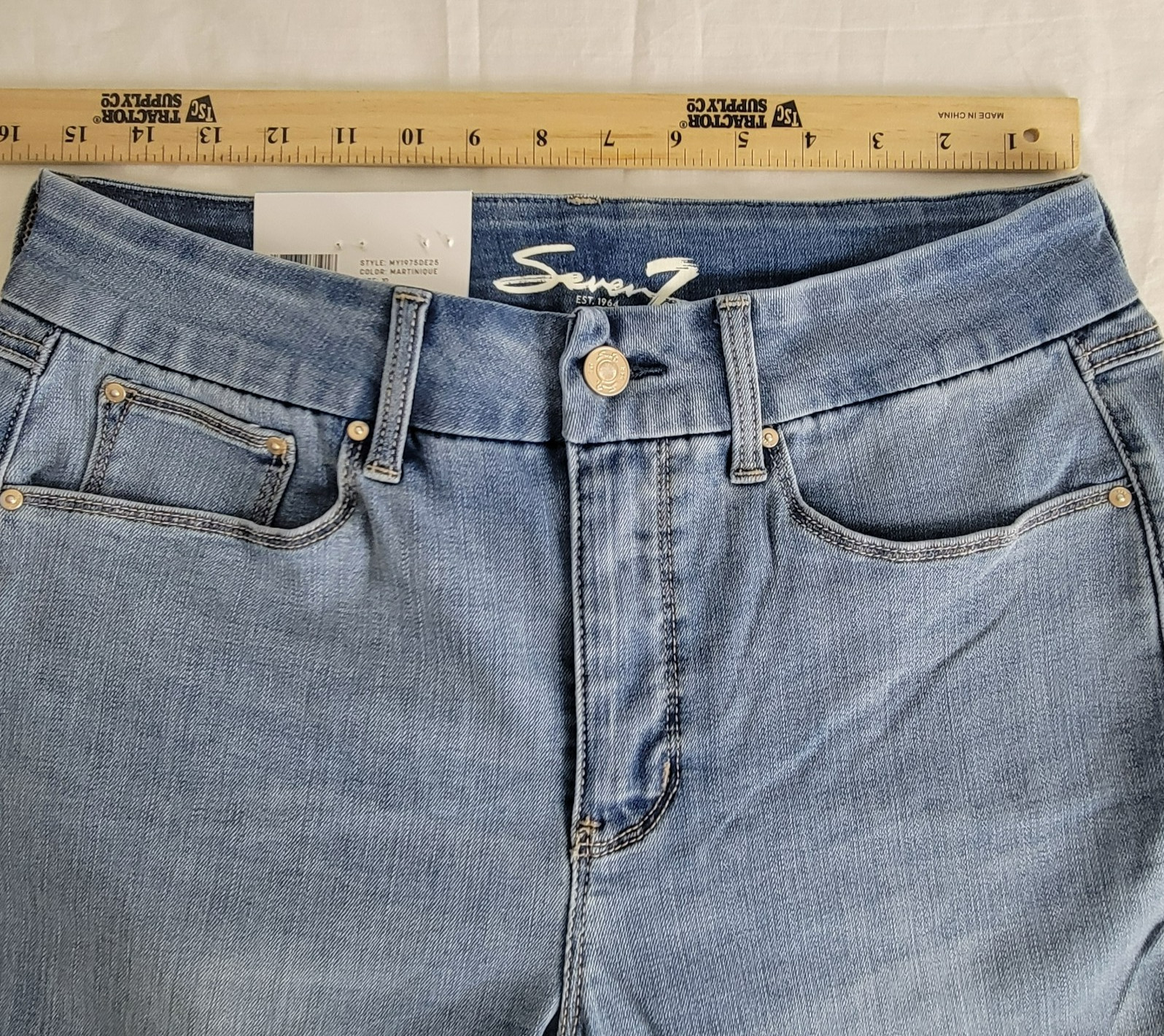 Seven7 Tummyless High Rise Comfy Stretch Skinny Jean Womens SZ 10 MARTINIQUE