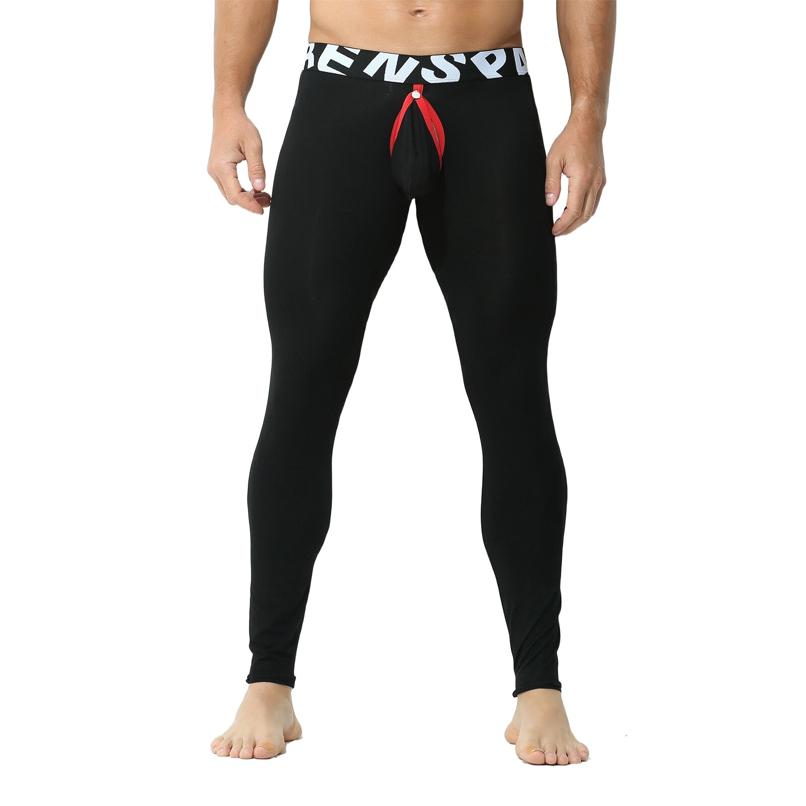Men Sexy Thermal Long Johns Legging Pants U Convex Seperate Pouch Soft Underwear