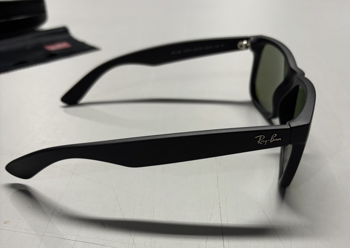 Ray-Ban RB4165 Justin 622/55 Black Sunglasses 54-16-145 Blue Mirrored Lens
