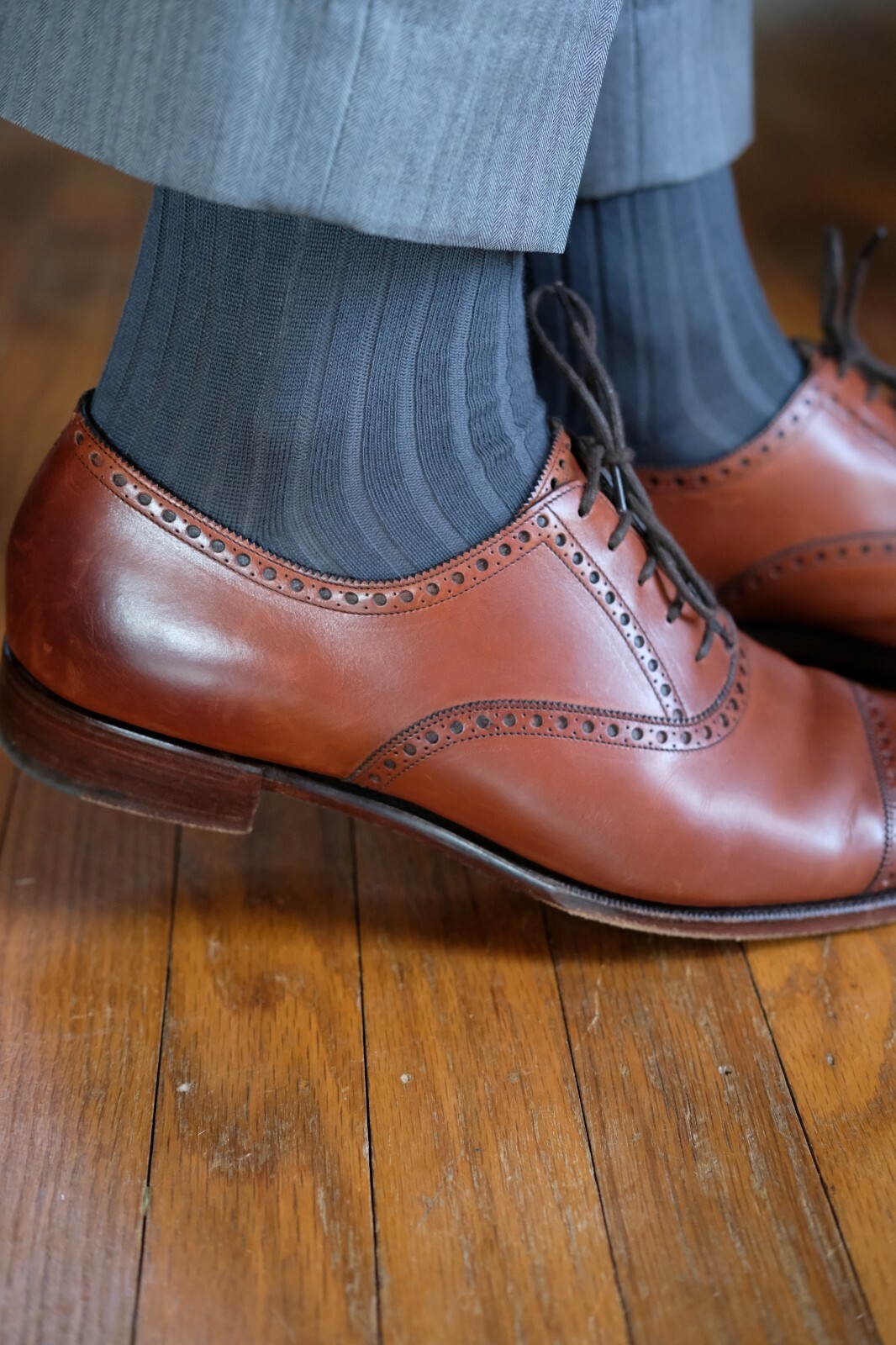 Men’s Mid-Calf Cotton Dress Socks, Quality Business Socks Made in USA