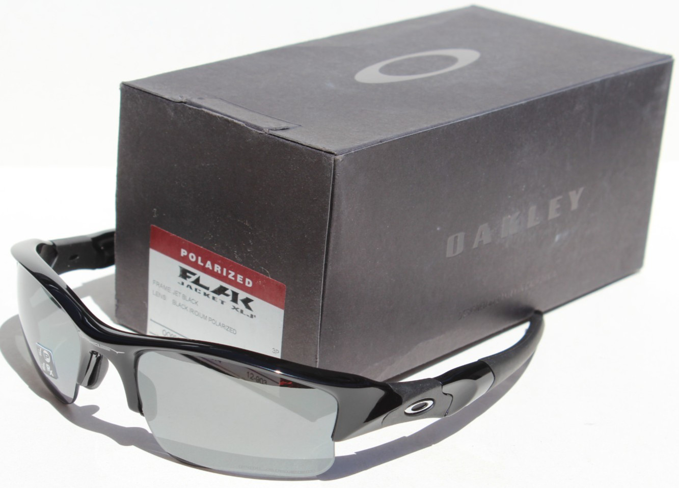 OAKLEY Flak Jacket XLJ POLARIZED Sunglasses Jet Black/Black Iridium 12-903 READ