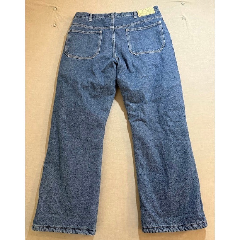 Redhead Insulated Lined Denim Jeans Relaxed Fit Blue Pocketed Belted Zip 36X29.