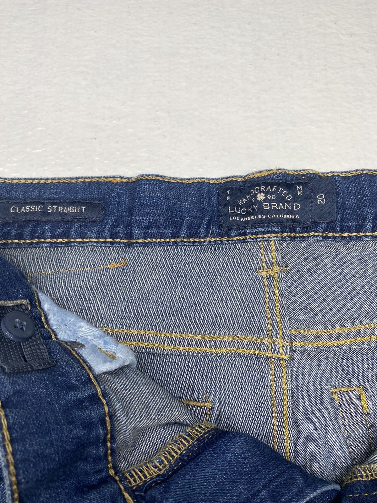 Lucky Brand Womens Straight Regular Medium Wash Denim Jeans Sz 20 30”W X 29”L