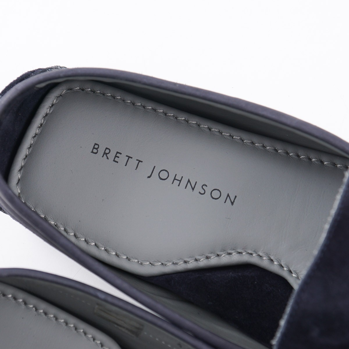 Brett Johnson Navy Blue Calf Suede Driving Moccasins 10.5 (Eu 43.5) Shoes NIB