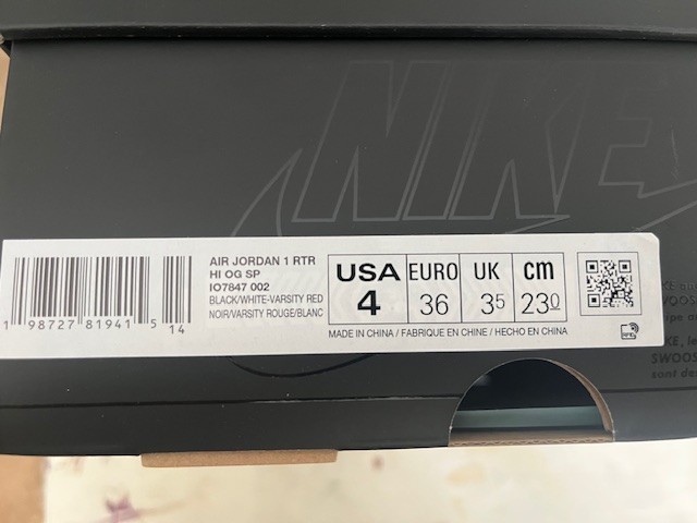 Size 4M / 5.5W- Fragment Design x Union LA x Air Jordan 1 Retro High Varsity Red