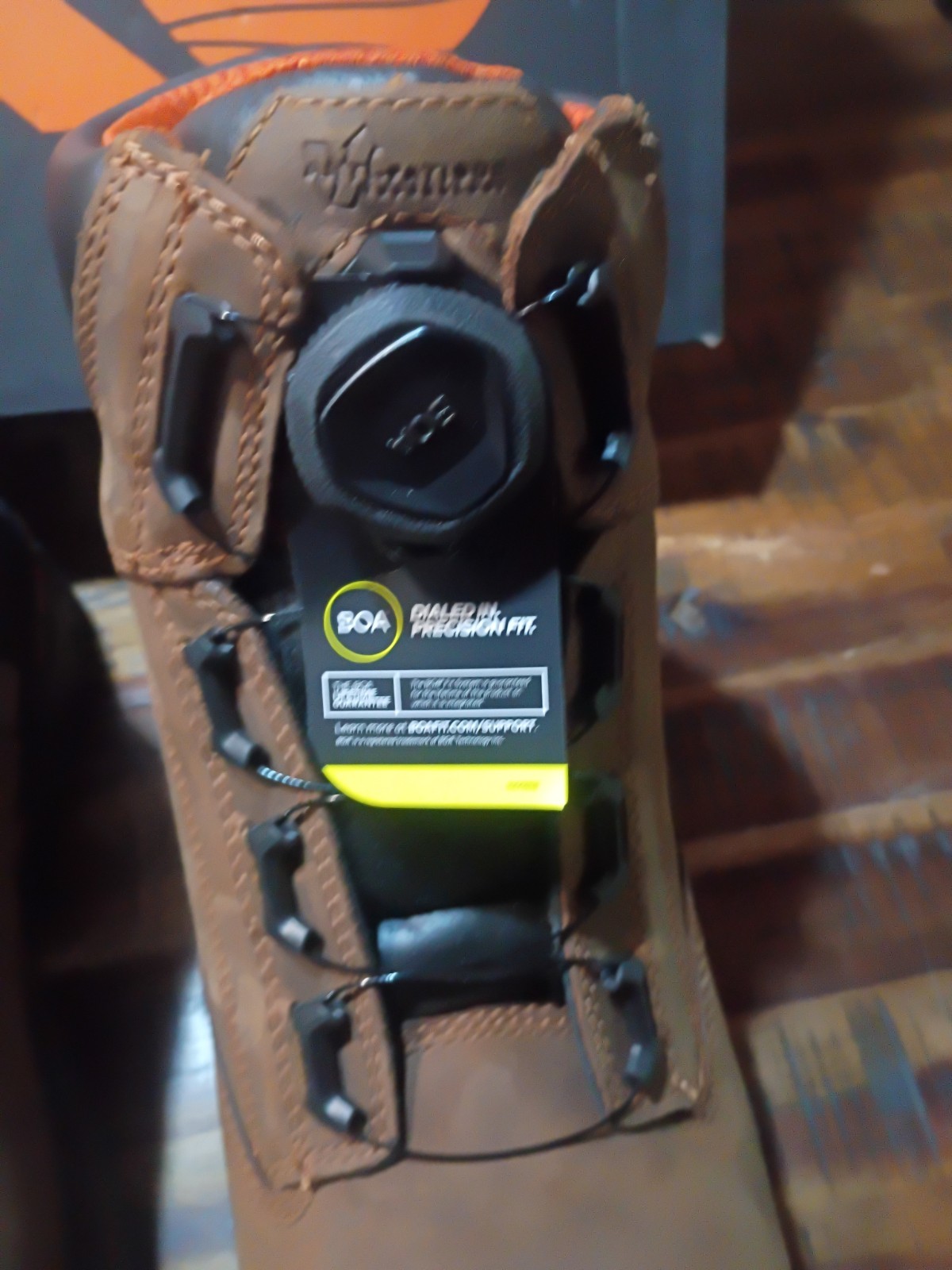 Mens Timberland Pro Boondock BOA Waterproof Composite Toe Brown Boot Sz 12 Wide