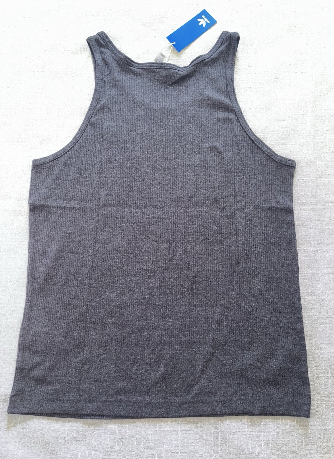Adidas Originals Men’s Trefoil Essentials Tank Top Shirt Black Charcoal IW5795