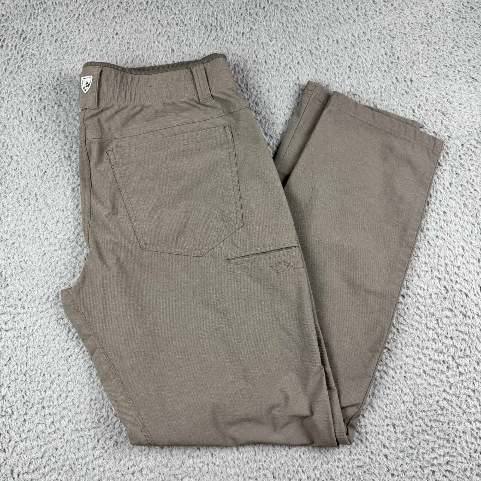 Kuhl Deceptr Pants Mens 34×342 Brown Hiking Technical Stretch Performance Logo