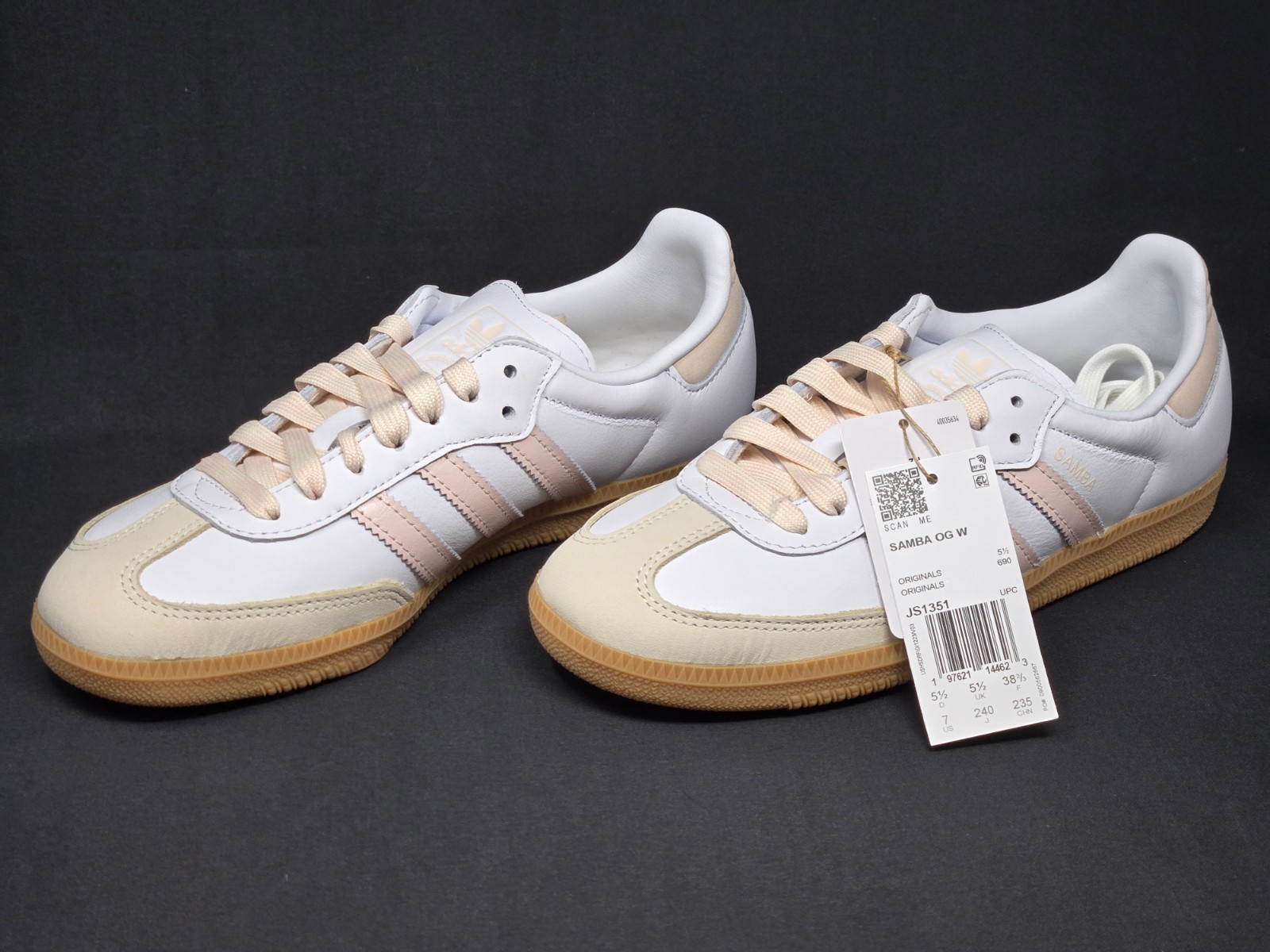 Adidas Women’s Samba OG White Pink Wonder Quartz Gum Multi Sizes JS1351 NBY