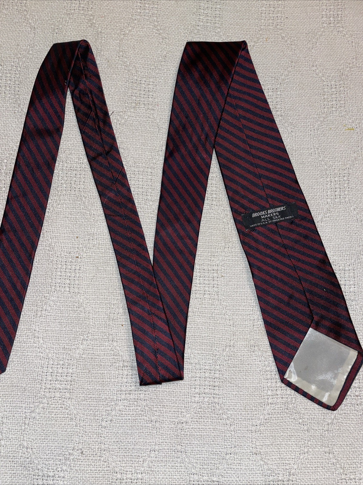 Brooks Brothers Dress Tie Mens Size 55” 3.25” Red Black Repp Business Formal