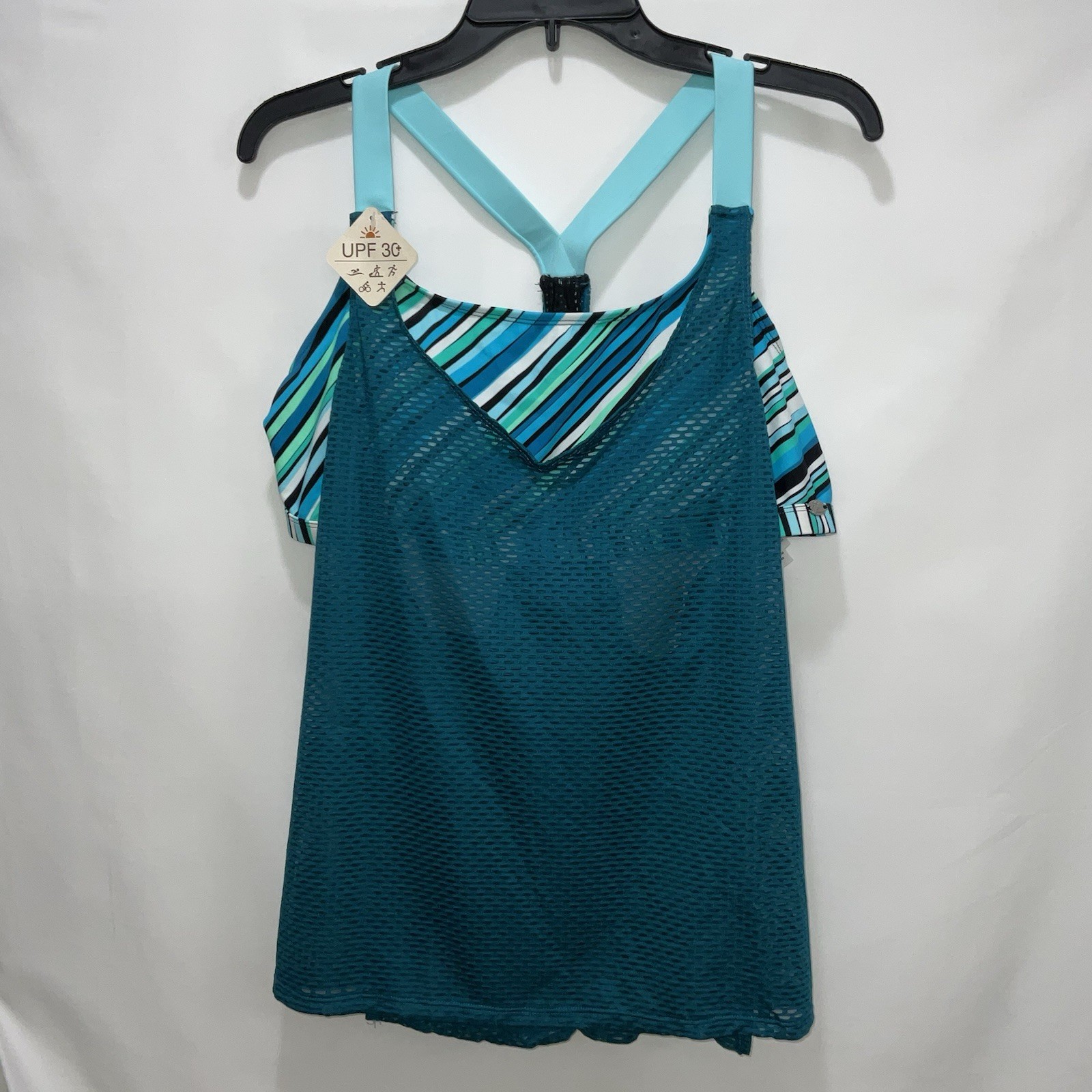ZeroXposur (Size Large 14) Tankini Swimsuit Top Only, Swimwear Tank “New”