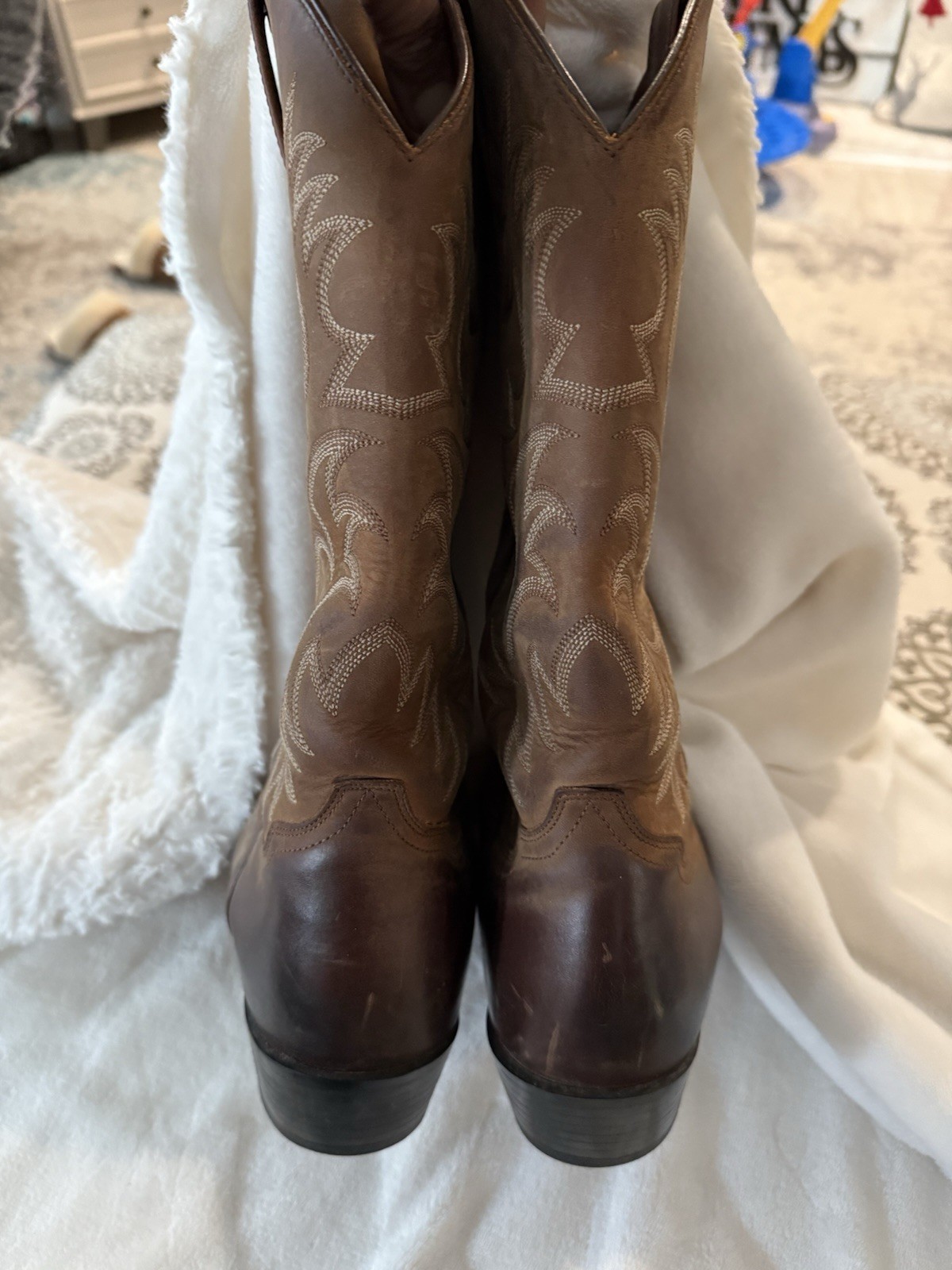 Ariat Heritage Style #34725 Brown Leather Western Cowboy Boots Mens Size 8.5D