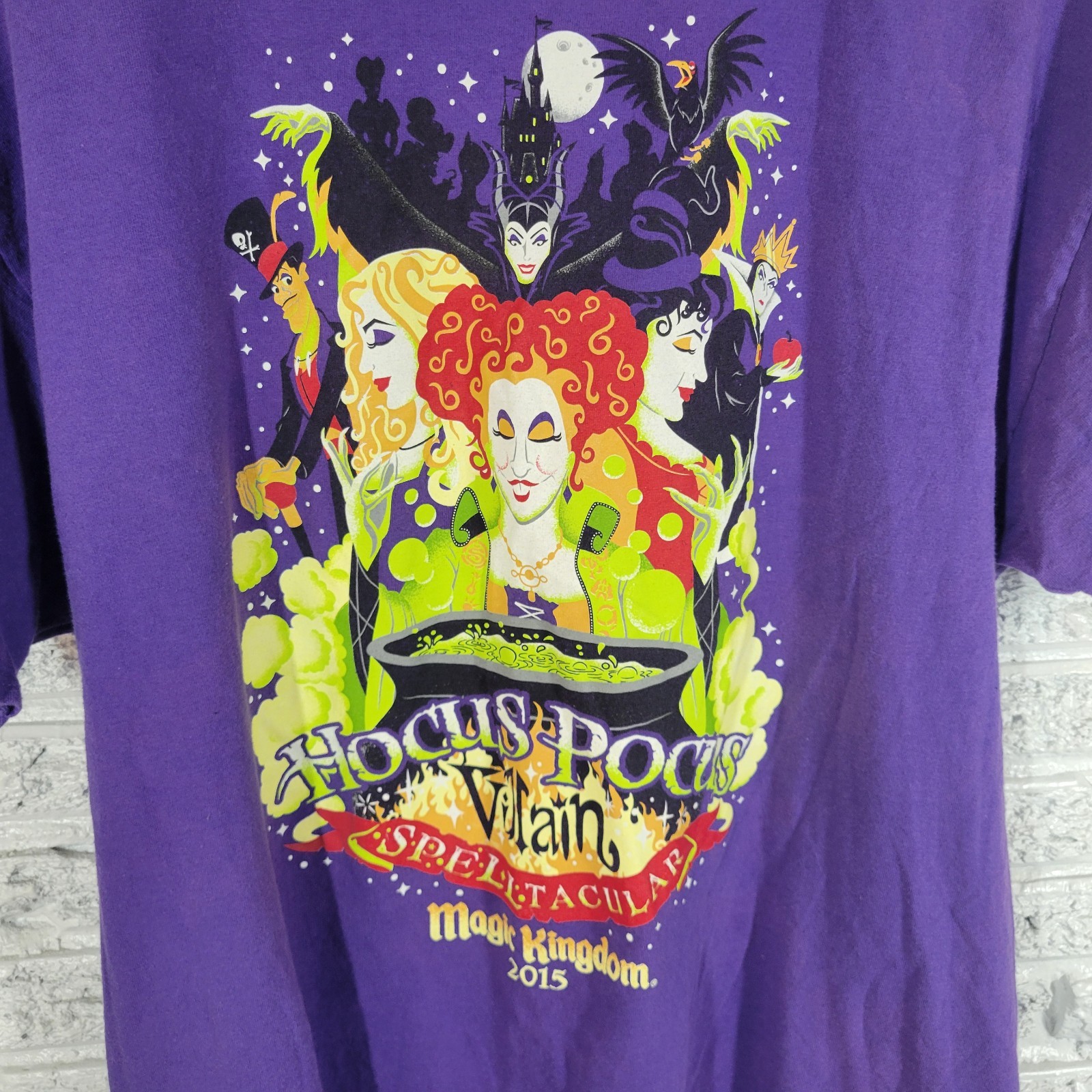 Disney Parks Hocus Pocus Villain Spelltacular 2015 Shirt Purple Adult XL Tee