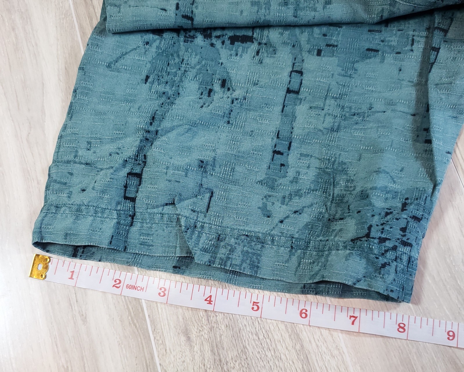 Tommy Bahama Men’s Turquoise Palm Tree Camp Silk Shirt Hawaiian Short Sleeve L
