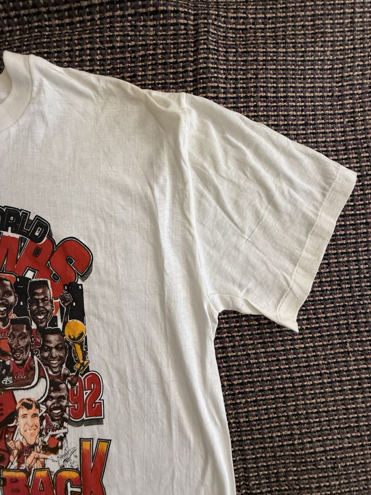 Vintage Chicago Bulls 1992 Back To Back Champions Caricature T Shirt Size XL