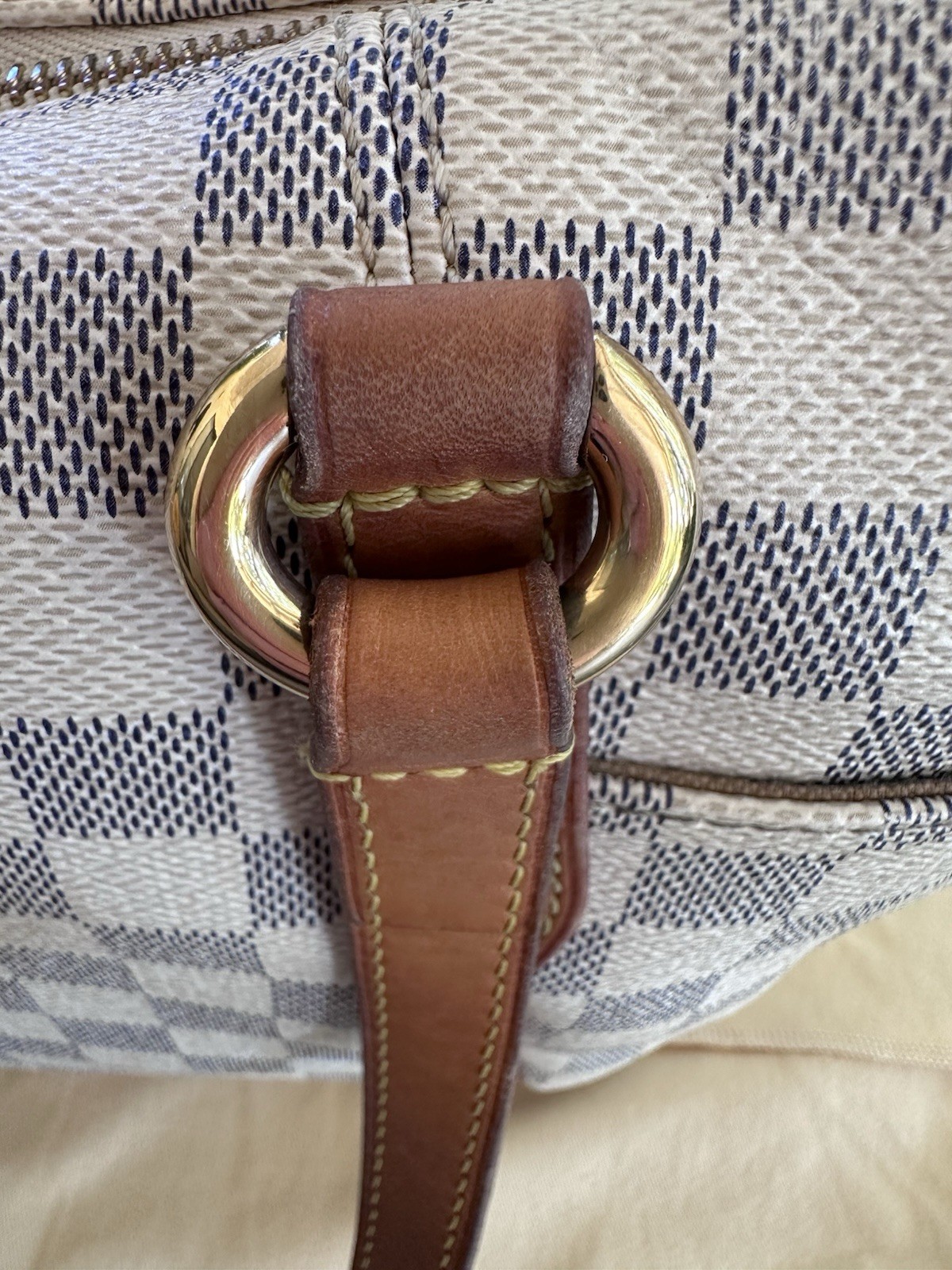 Louis Vuitton Totally PM Damier Azur Zip Shoulder Bag Outer Pockets Dust Bag