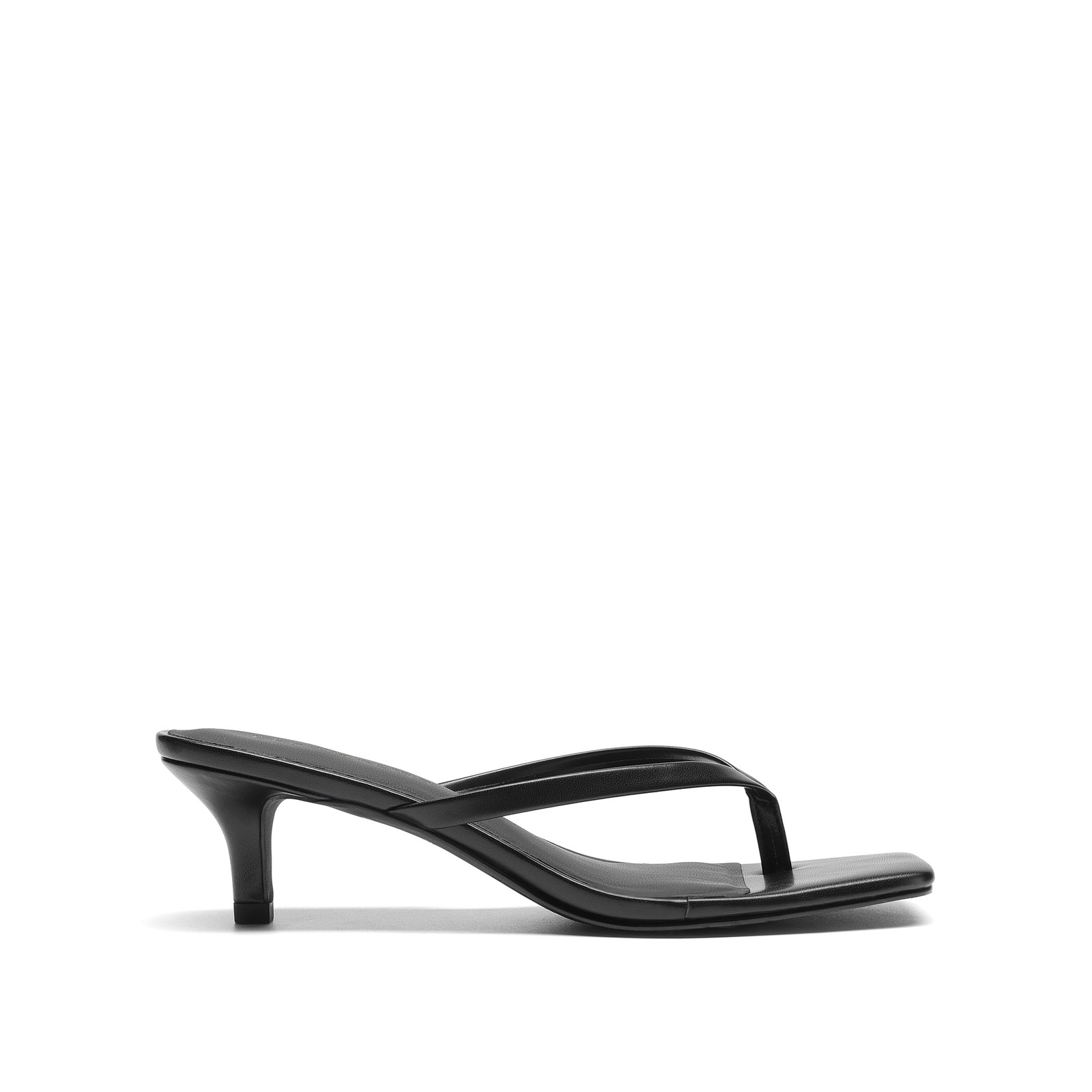 Women Low Kitten Heel Sandals Open Toe Comfortable Casual Thong Sandals