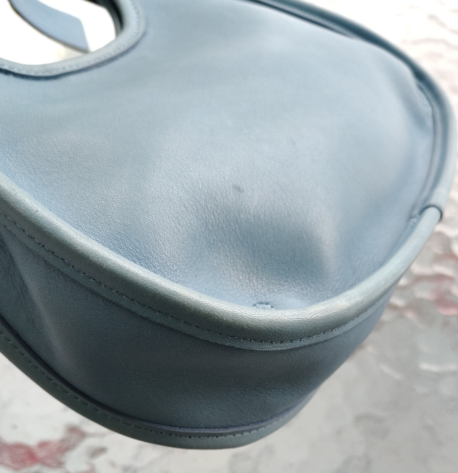 Coach RARE MINI 9027 Sky Blue Leather Ergo Shoulder Bag