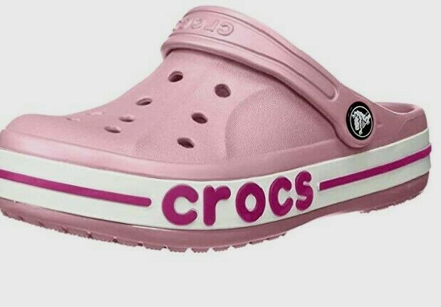 CROCS Bayaband Clog Pink Girls Size 12, 1 Water Shoes NEW