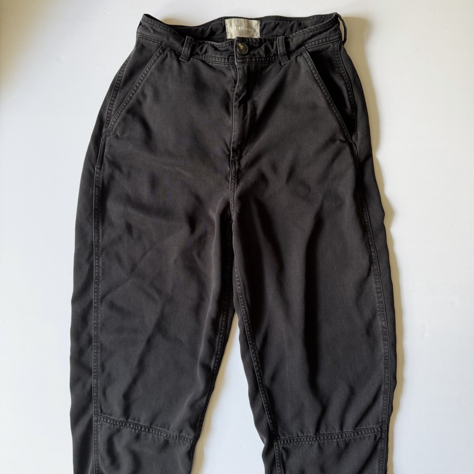 Everlane The Chino In Buttersoft Barrel Leg Pants 100% TENCEL Size 0