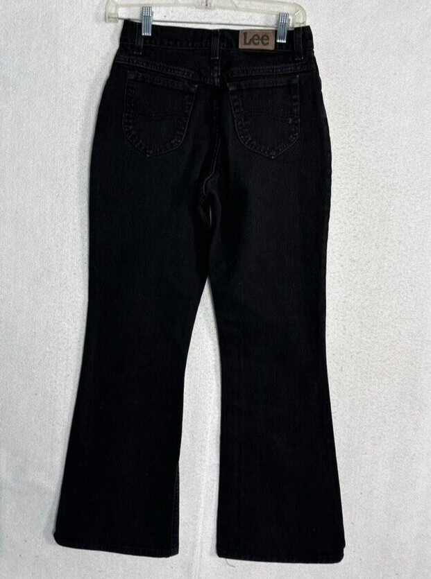 VTG Wrangler Jeans Womens 16R Black Flare Western USA 80s 90s Union 26 x 28.5