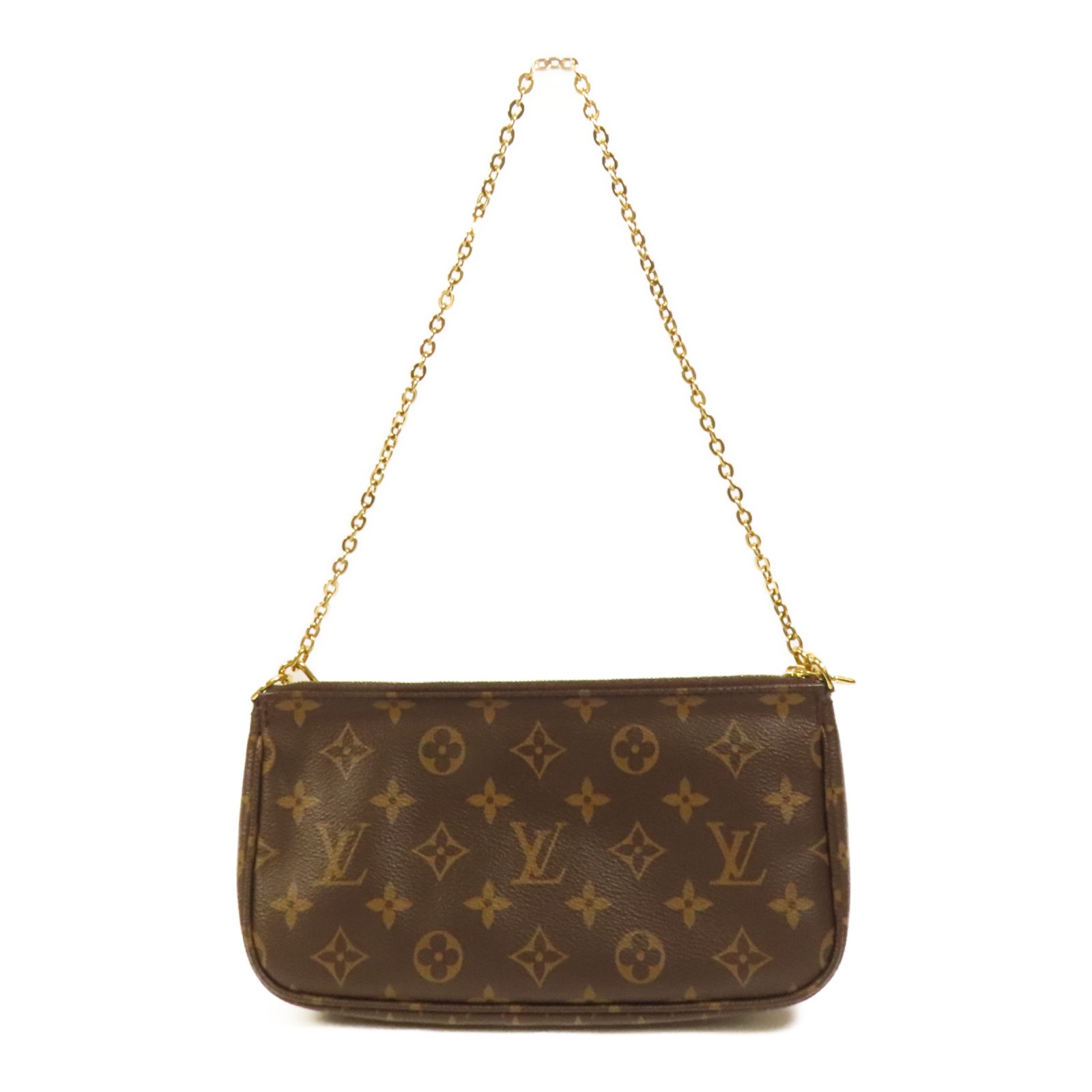 LOUIS VUITTON LV GHW Multi Pochette Accessoires 2 Way Bag M44840 Monogram Brown
