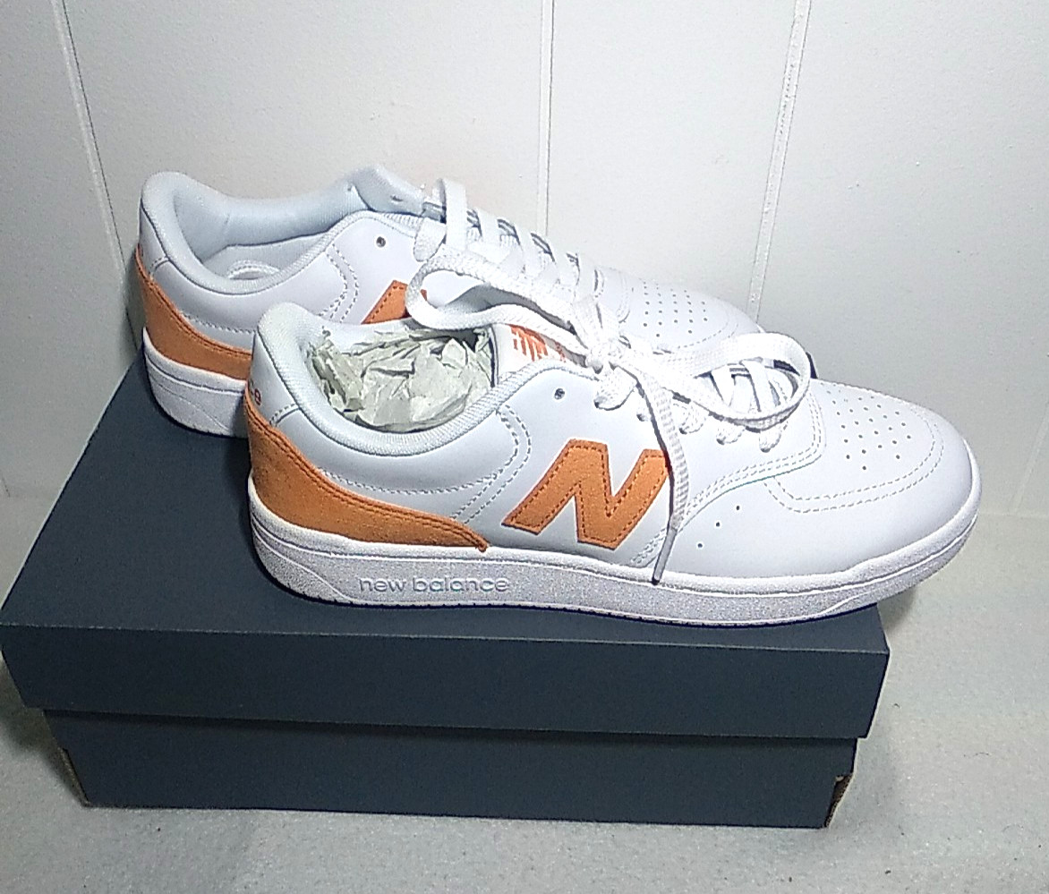 New Balance BB80 W Size 8.0 Court Sneakers Leather & Synthetic Upper White Brown