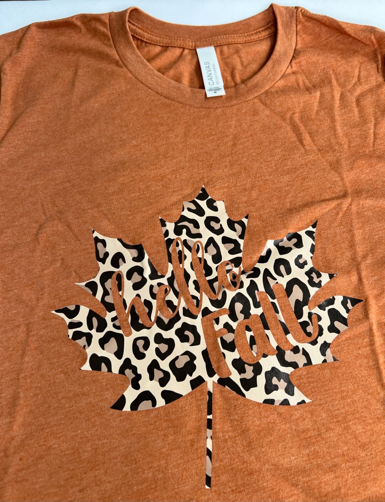New Handmade Fall T-Shirts | Bella + Canvas & HTV | Various Fall Colors | Size M