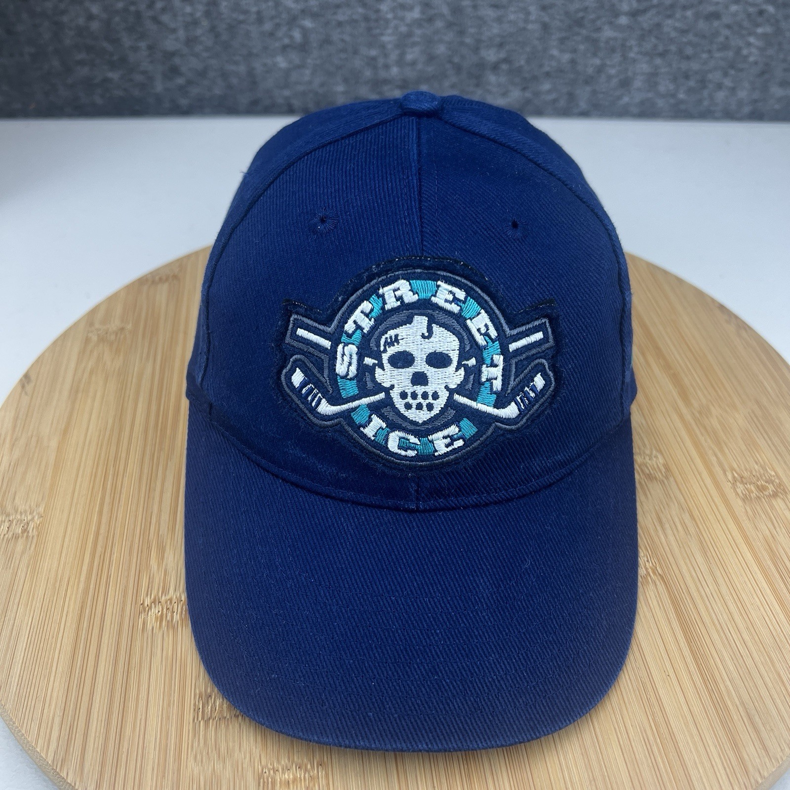 Vintage Nike Street Hockey Hat Cap Snapback OSFM Youth Kids Blue Embroidered
