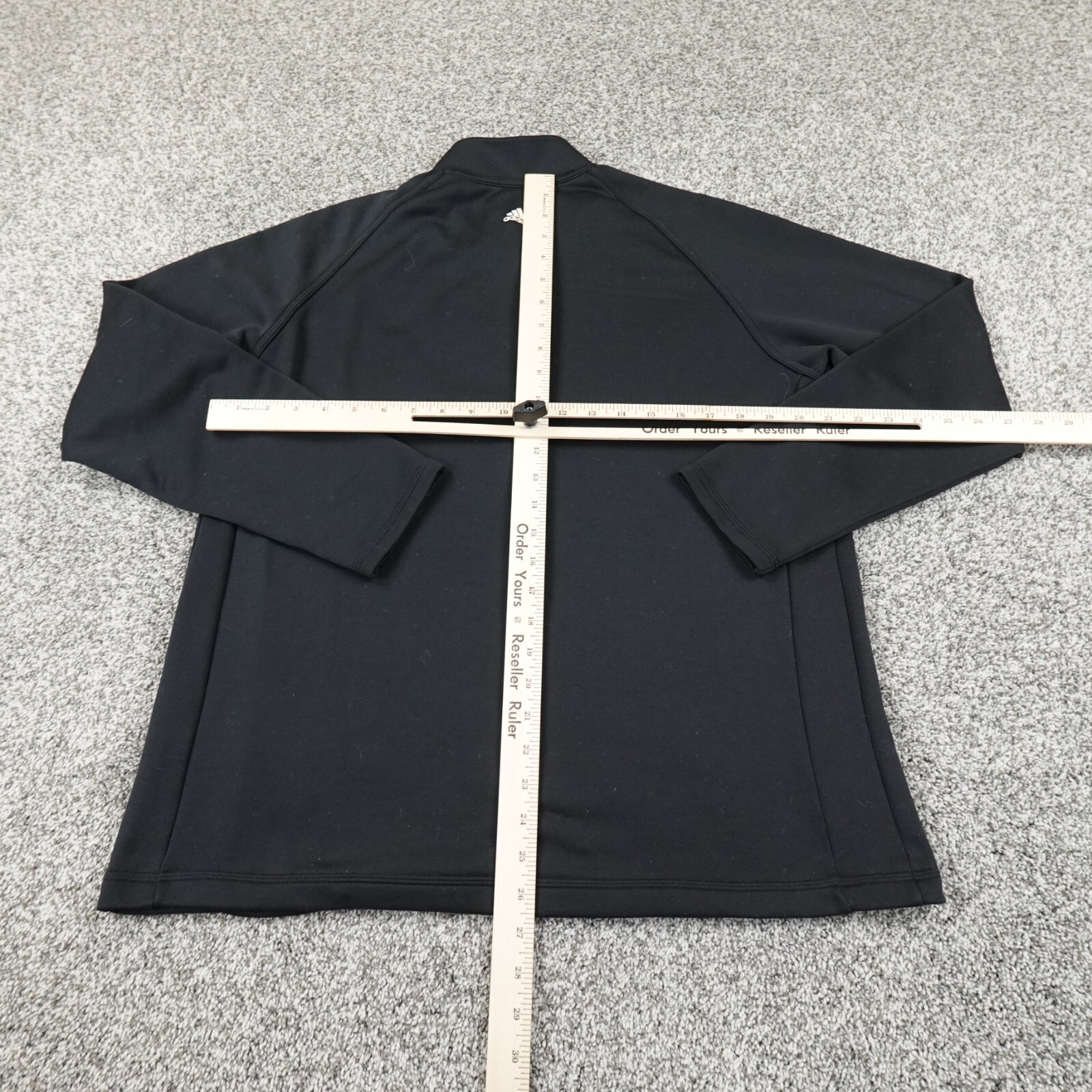 Adidas Sweatshirt Mens XL Black Golf Climalite Pullover Zip Performance Sweater