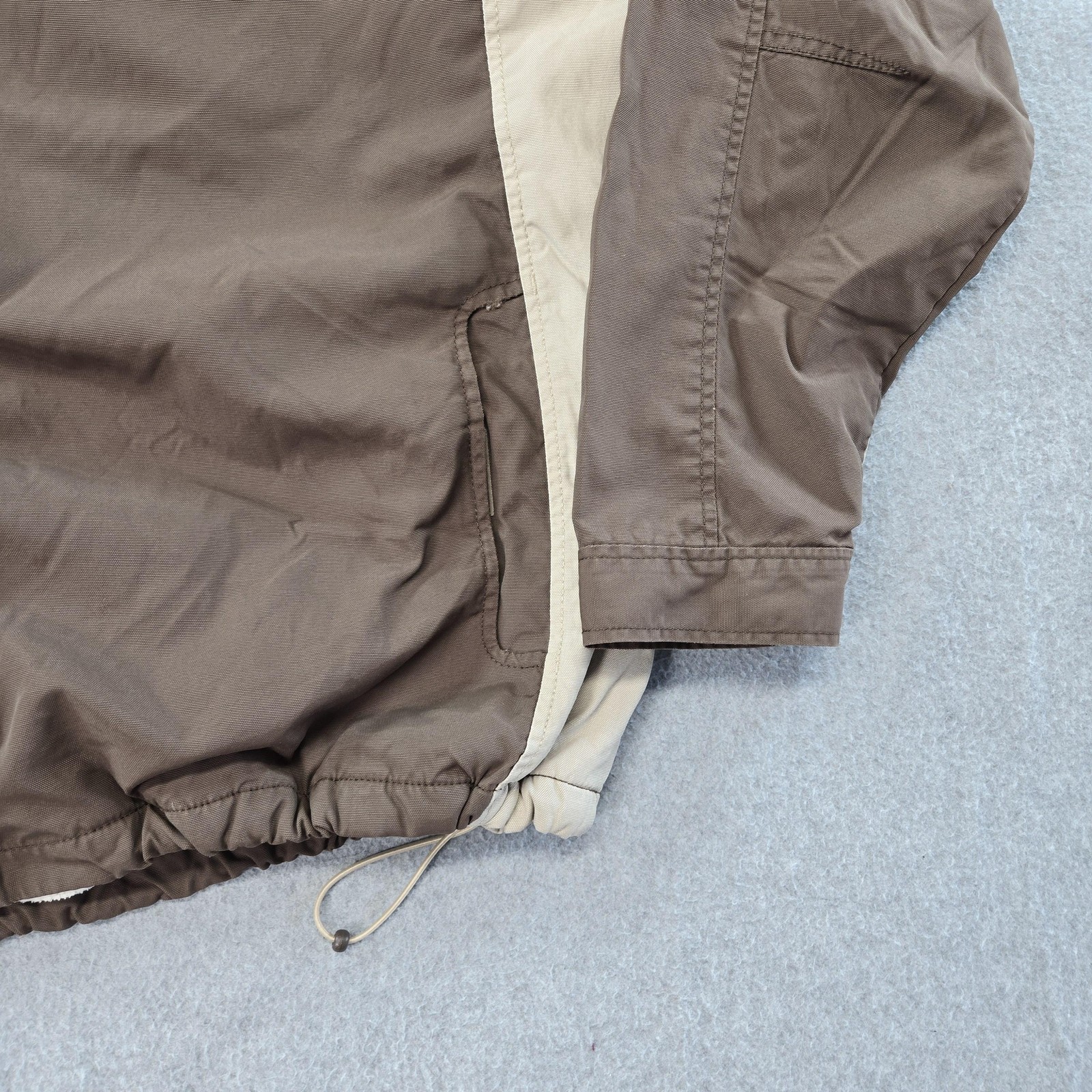 Dunkin’ Donuts Jacket Mens 2XL Brown Windbreaker Lined Insulated Pockets Logo