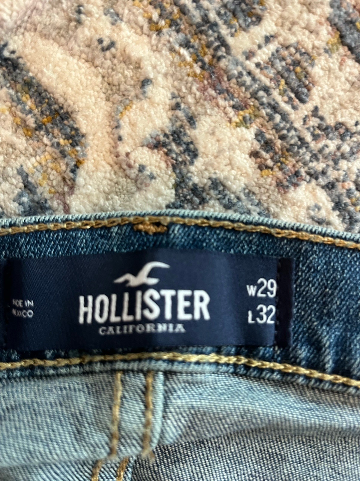 Hollister Men’s Slim Straight Jeans 29×32 Epic Flex Dark Wash Blue Denim