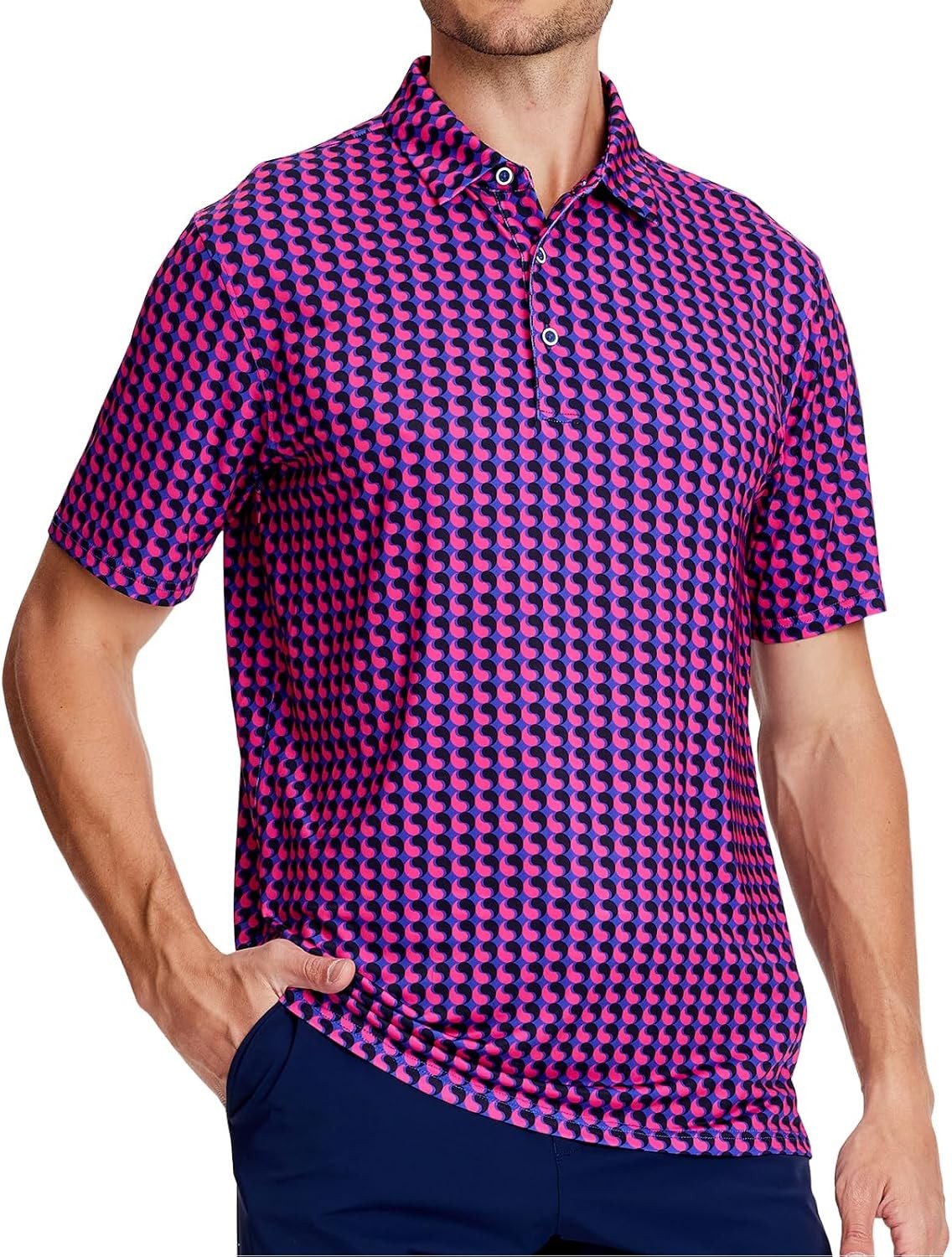 Men’s Dry Fit Golf Polo Shirt – Moisture Wicking Performance Short Sleeve Tee