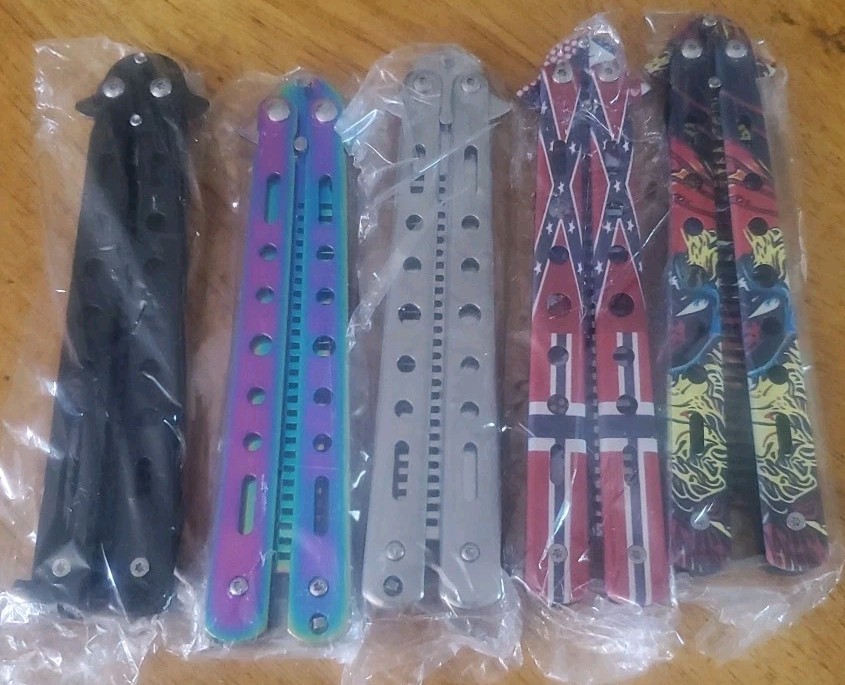 Titanium, Black CHOICE COLOR Butterfly Knife Comb Stylish/Unique Hair Accessory