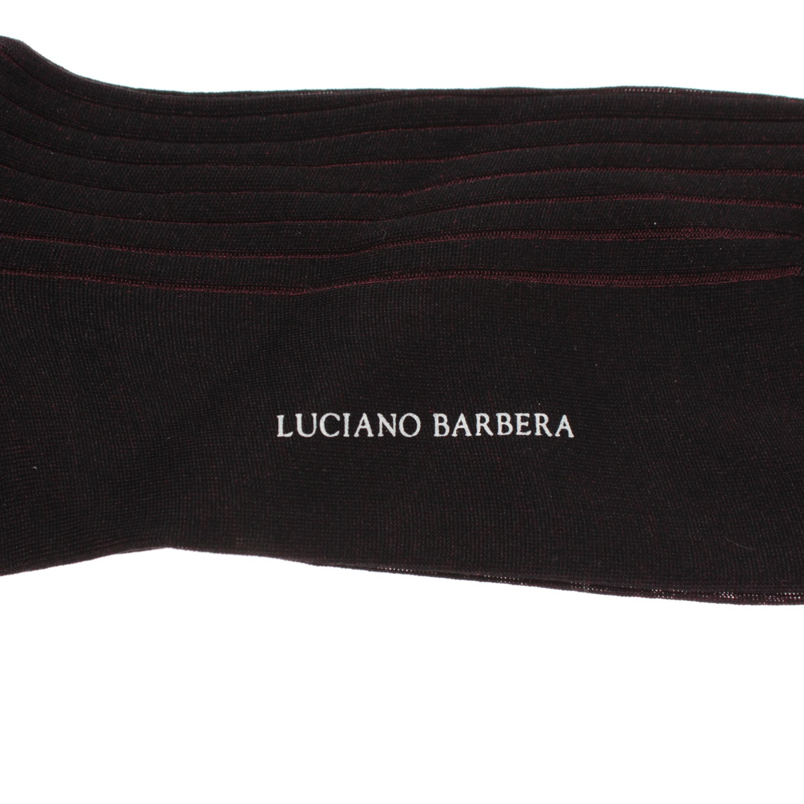 Luciano Barbera NWT Over the Calf Dress Socks Size 11.5 in Black & Red
