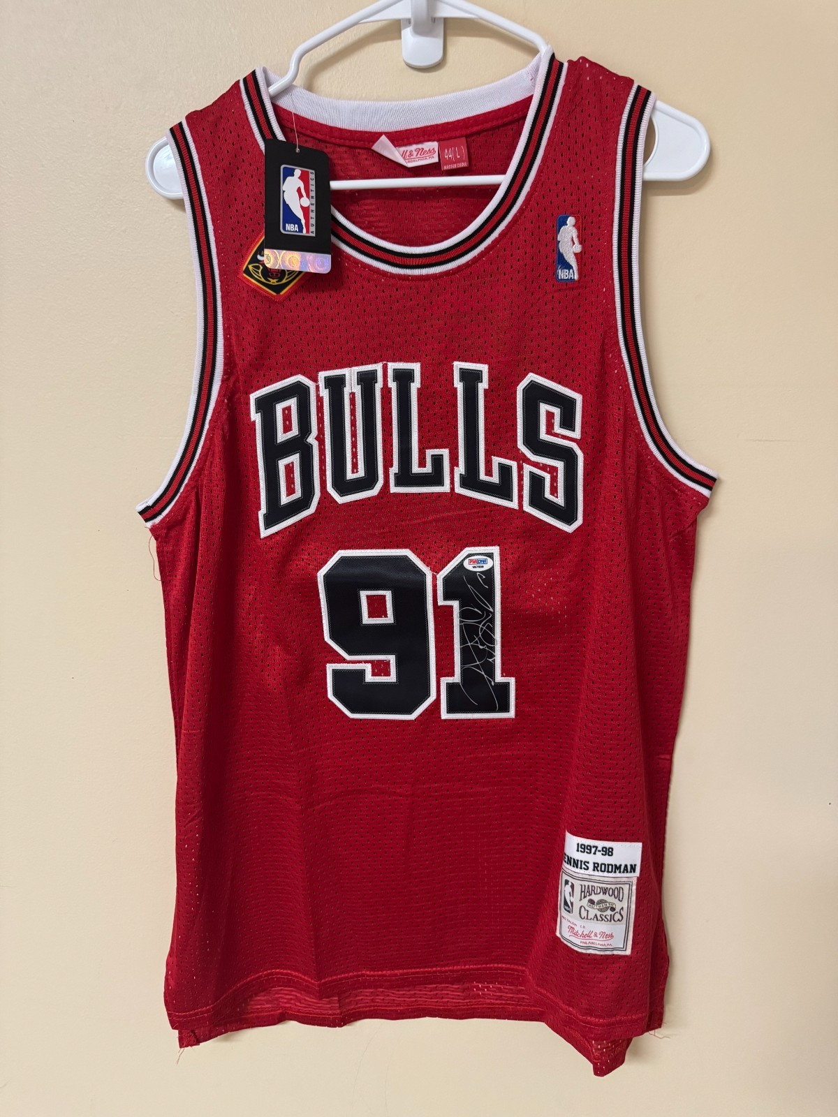 NBA DENNIS RODMAN CHICAGO BULLS BASKETBALL TANK TOP SHIRT MENS SIZE L