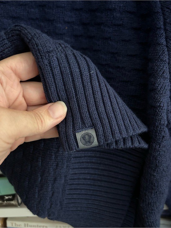 Lululemon Texture Play Crew Sweater Night Sea Blue XS/S Cashlu Knit