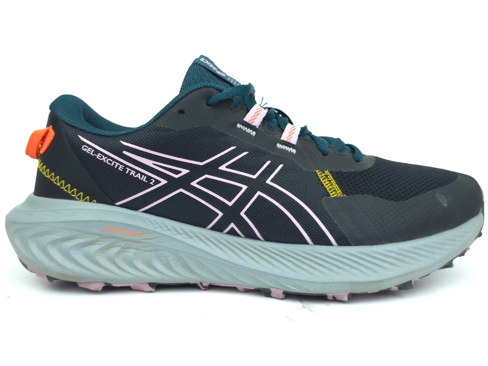 ASICS Womens 9 GEL Excite Trail 2 Black Light Ube Running Shoes 1012B412 EUC