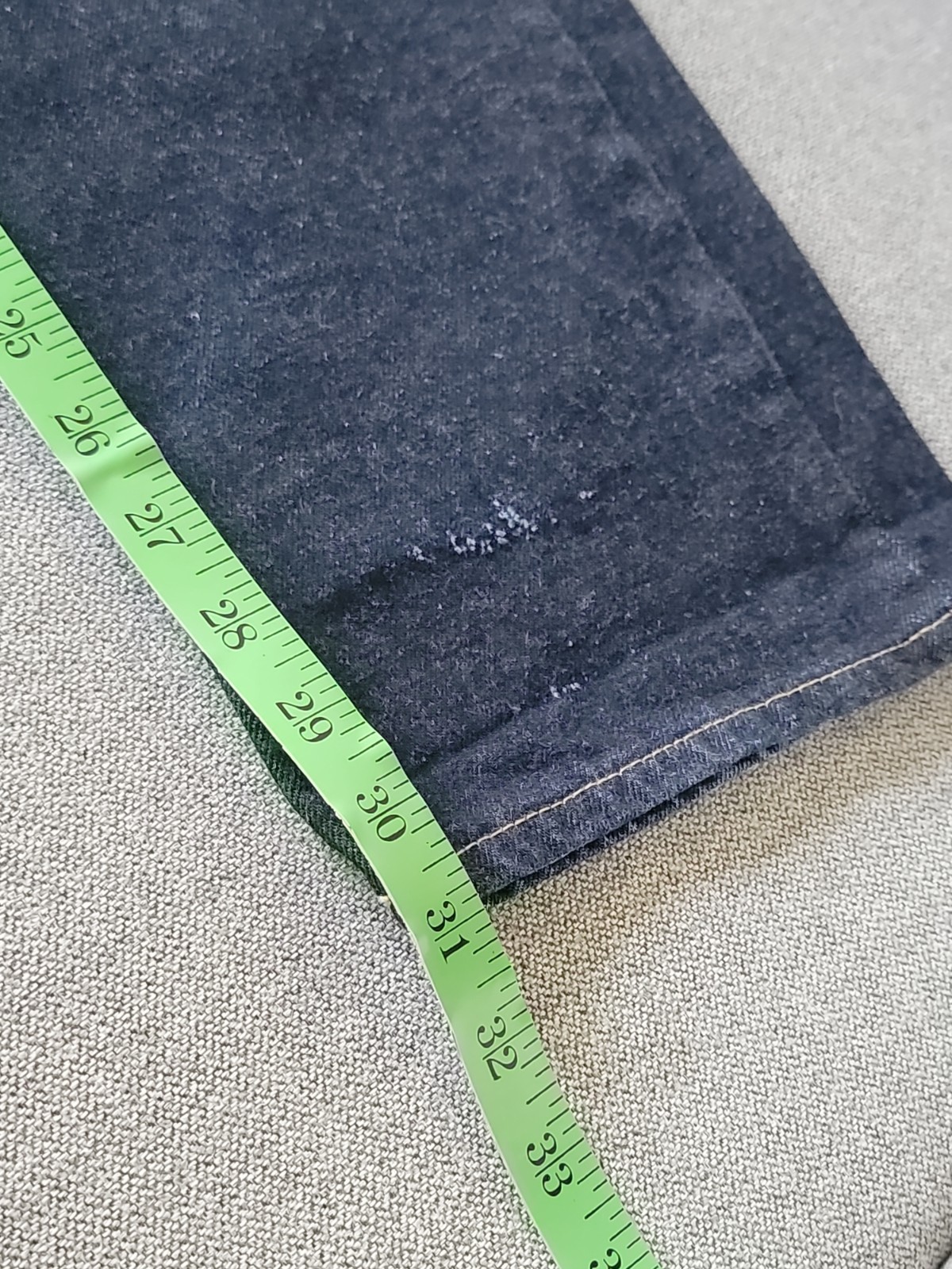 Sz L 36×31 FTC For The City Japan Made Raw Denim Jeans Indigo FADED PATINA GREAT