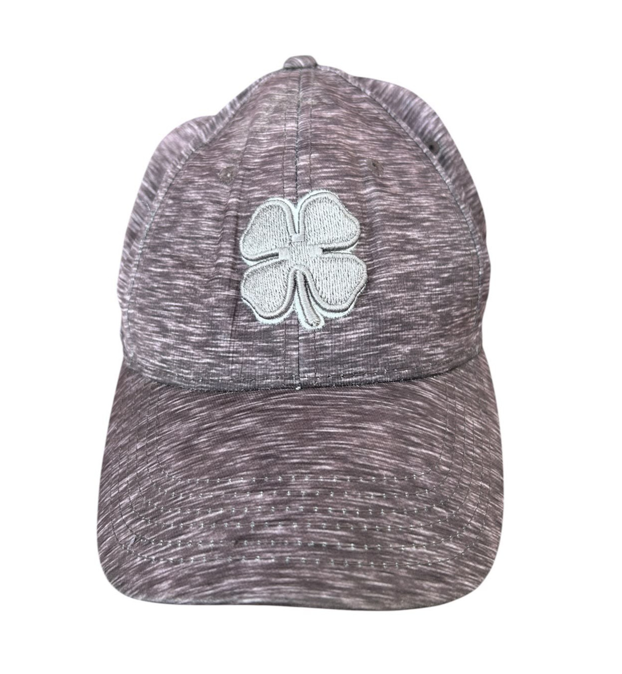 Black Clover Luck Memory Fit Flexfit Baseball Cap Gray Heather S/M Golf Hat