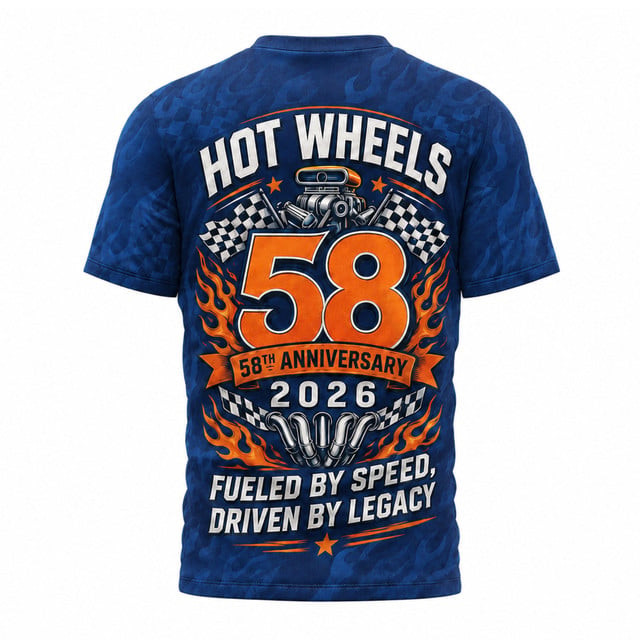Hot Wheels 58th anniversary 1968-2026 Shirt – All Over Print
