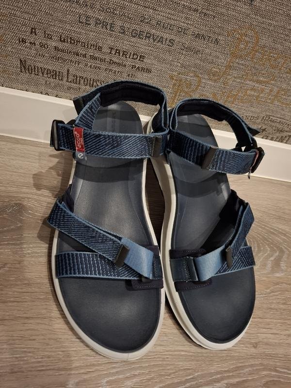Men Ecco Sandals Grey Textile 47