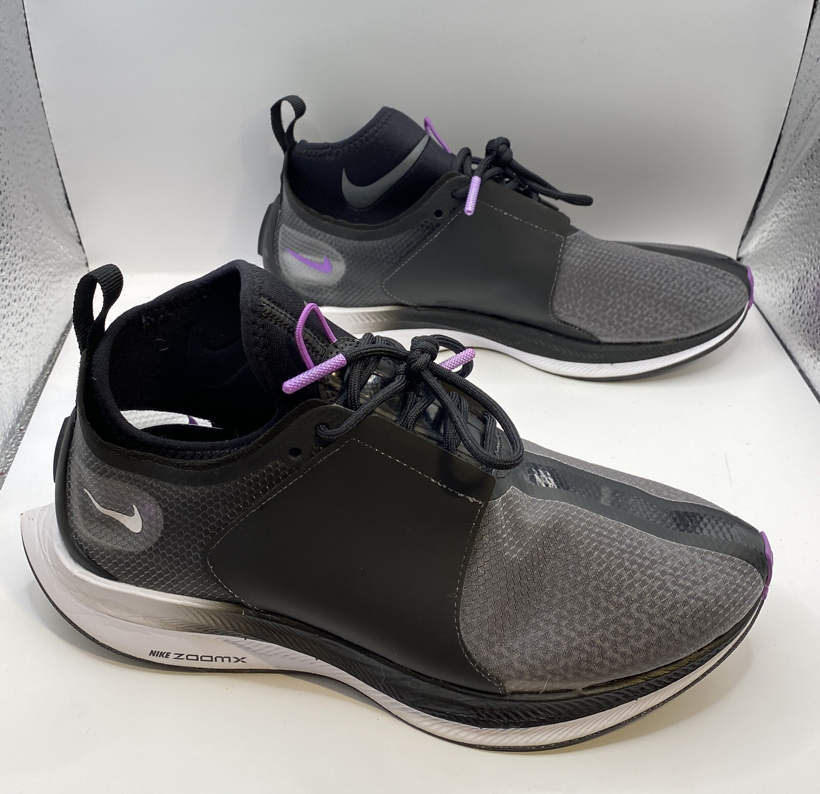 Nike Zoom Pegasus Turbo XX Women’s Running Shoes, Sz 7.5 AR4347 001 Black/purple