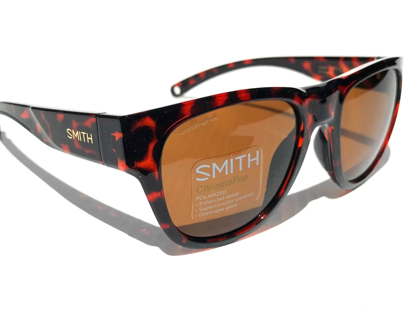 NEW Smith Optics ROCKAWAY Tortoise ChromaPop POLARIZED Brown Lens Sunglass